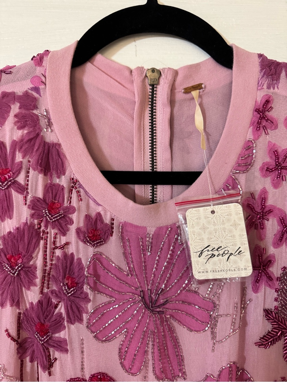 Free People Jewel Mini Dress (Pink/Lilac) - Picture 6 of 6